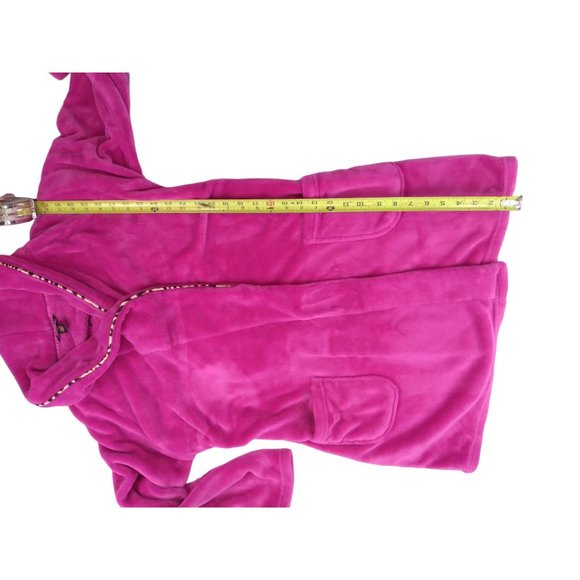 VICTORIA'S SECRET Pink Leopard cozy fleece dressing robe gown size xs/s NO BELT - Picture 11 of 13